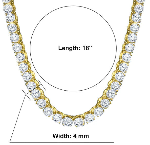 RADIOSUS SILVER MOISSANITE CHAIN 4MM