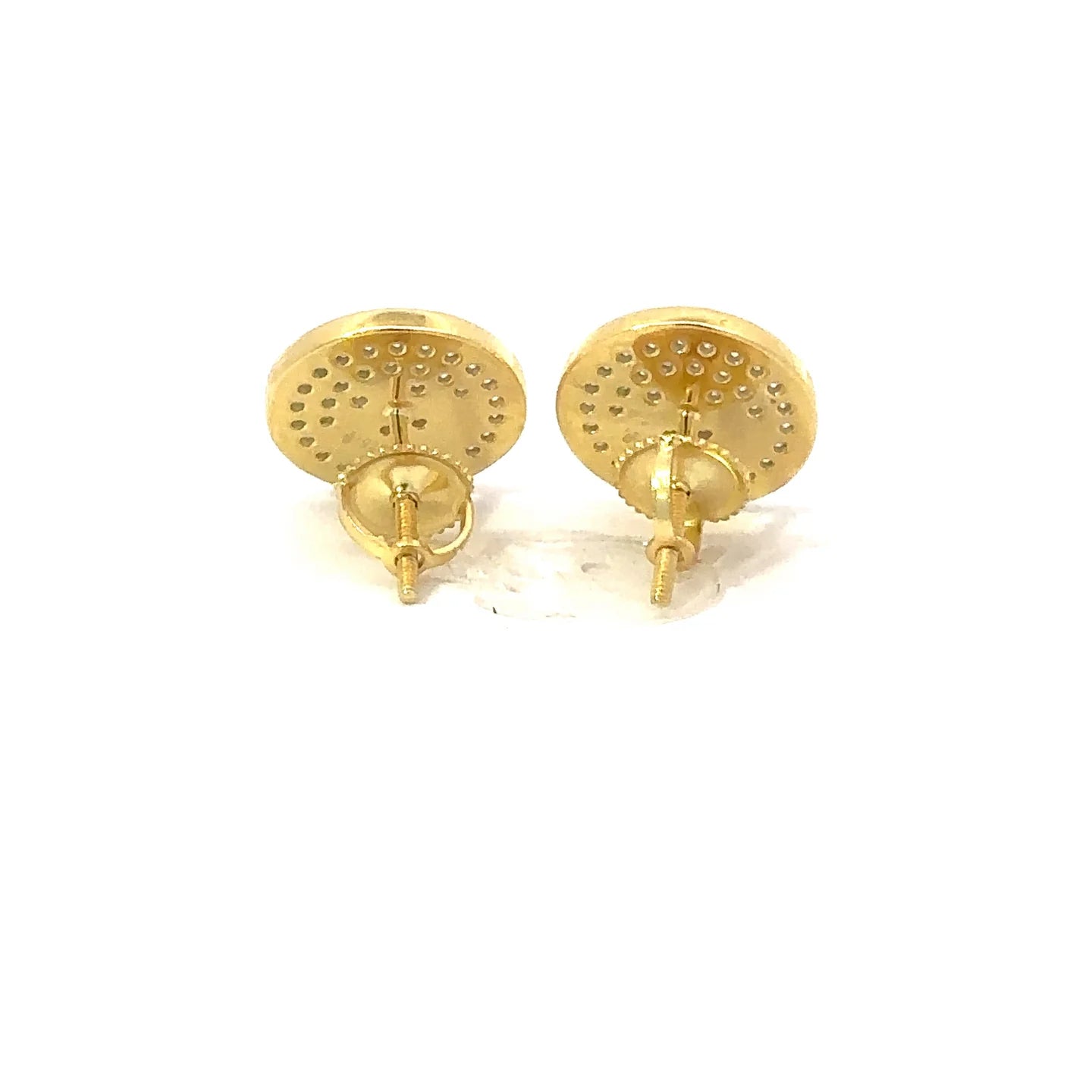 VALERIOUS 0.42 CTW 925 GOLD MOISSANITE ICED OUT EARRING
